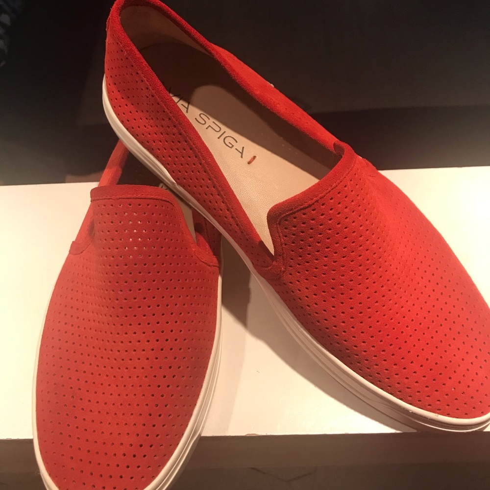 Via spiga suede perforated gelea sneaker 7m